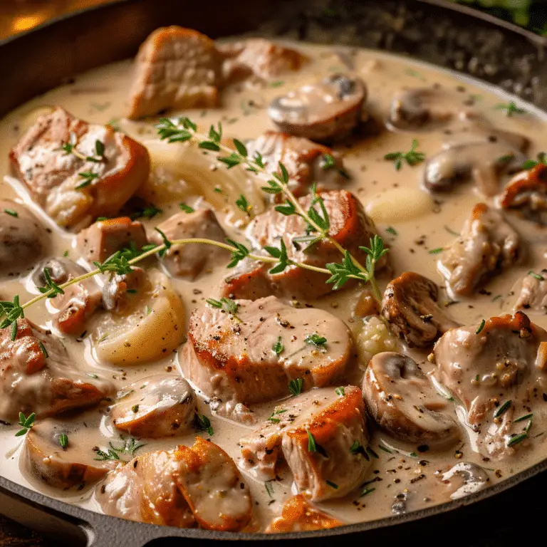 Blanquette de Filet Mignon de Porc aux Champignons: Un Délice Crémeux ...